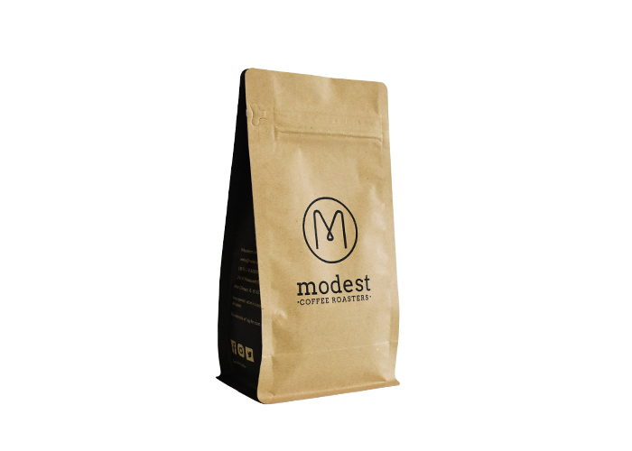 Black Coffee Packaging Matte Black Flat Bottom Coffee Bags