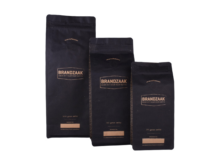 custom Black Resealable Stand Up Pouch Coffee Bags Design online