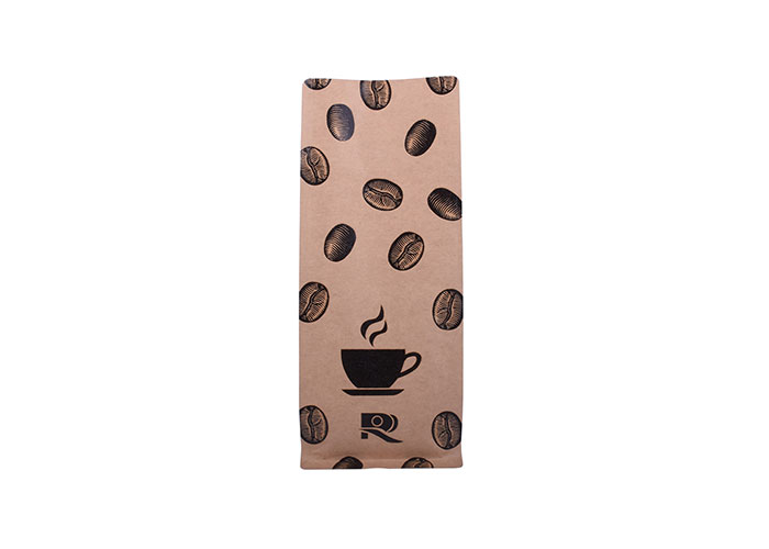 Biodegradable Coffee Bags Flat Bottom Kraft Coffee Bags with Valve