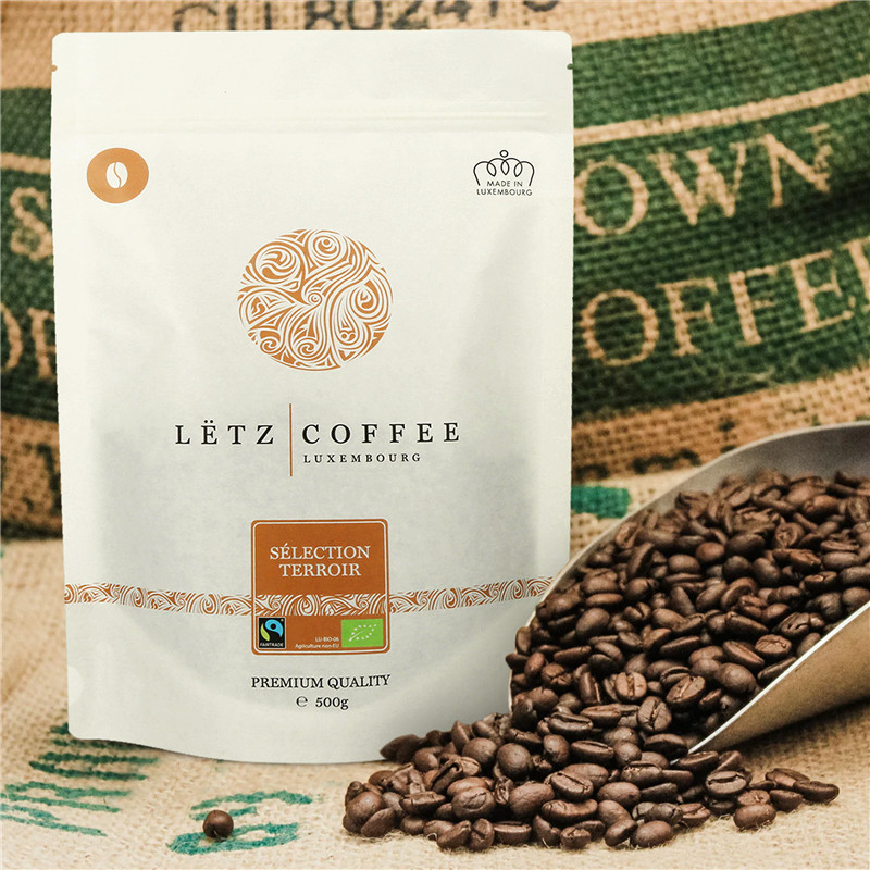 custom Resealable Top Zip Recycled Paper Organic Ethiopia Coffee Bag Packaging online