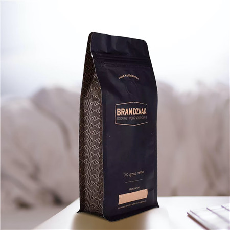 Custom Logo Printed Hot Stamp 5 lb Black Kraft Paper Coffee Bags