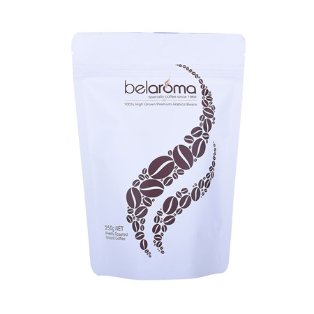 custom Digital Printed White Foil Coffee Bags Custom Coffee Bean Bags With Logo Design online