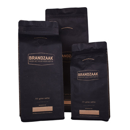 custom Custom Logo 12 Oz Kraft Paper Block Bottom Coffee Bags Wholesale Gravure Printing online