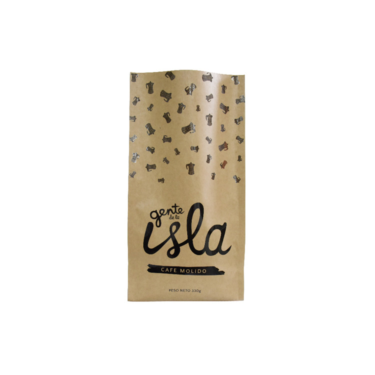 custom Custom Printed Flat Bottom Printed Coffee Bags Custom Kraft Paper Coffee Bag With Valve online