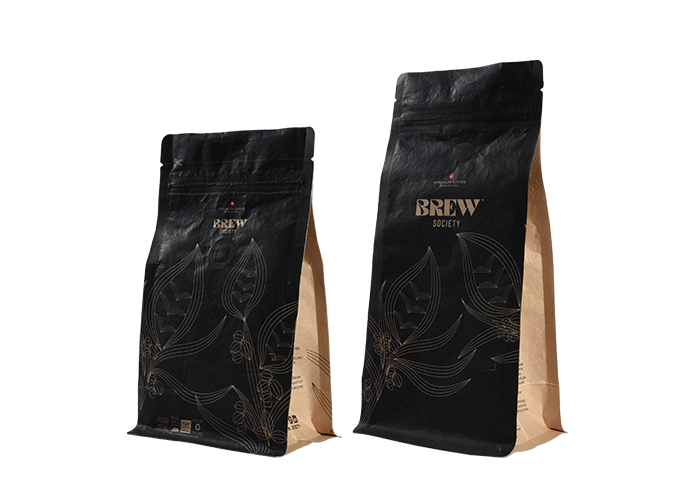 custom Custom Aluminum Foil Line Ziplock Empty Kraft Paper Coffee Packaging Bags for Sale online