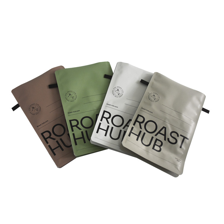 custom Green 4 Oz Coffee Bag Kraft Stand Up Pouch With Valve online