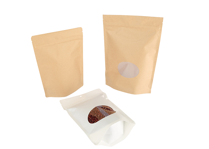 custom Ziplock Stand Up 2 oz Recycled Kraft Paper Coffee Bags online