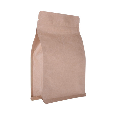 Pouch Kraft Paper Coffee Foil Bags Flat Bottom Pouch With Valves For Tea Nut Food