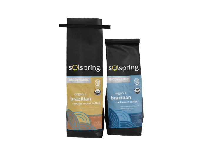 Environmentally Friendly Resealable Stand Up Degassing Valve Recyclable Coffee Bags