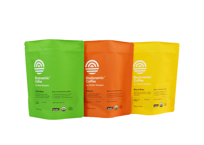 Laminated Material Compostable Coffee Packaging Pouches Compostable Sachets Heat Seal
