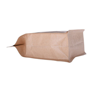 Resealable Box Pouch Self-Standing Flat Bottom Coffee Bags With Flat Base With Valve