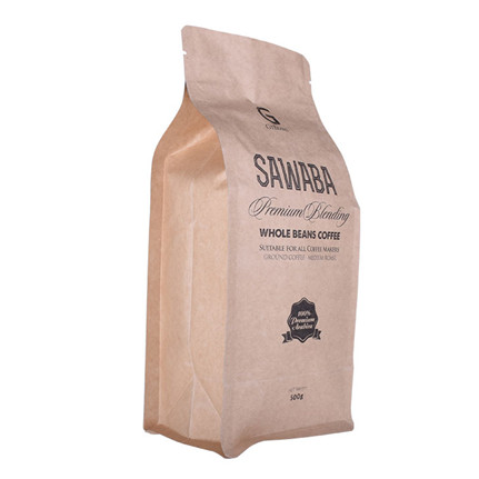 OEM Custom Flat Bottom Coffee Bags With Ziplock