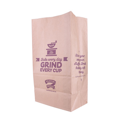 Cheap Kraft Paper  Block Bottom Coffee Bags With Degassing Valve