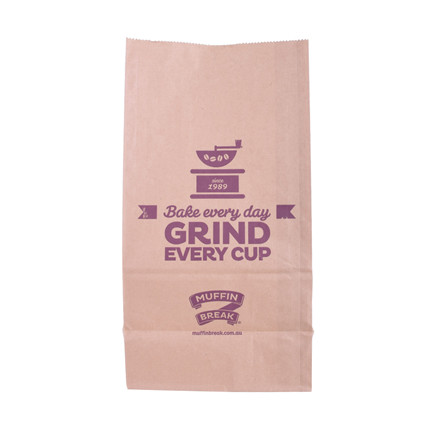 Cheap Kraft Paper  Block Bottom Coffee Bags With Degassing Valve