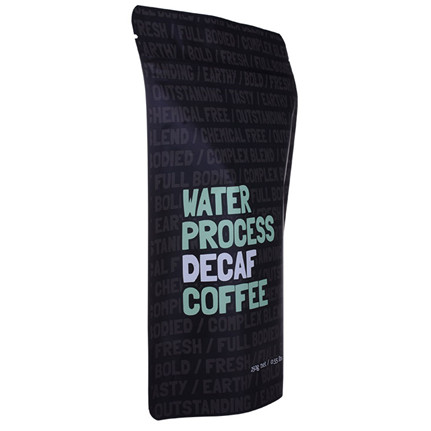 Custom Logo Printed Matte Black Stand Up Coffee Plastic Bag