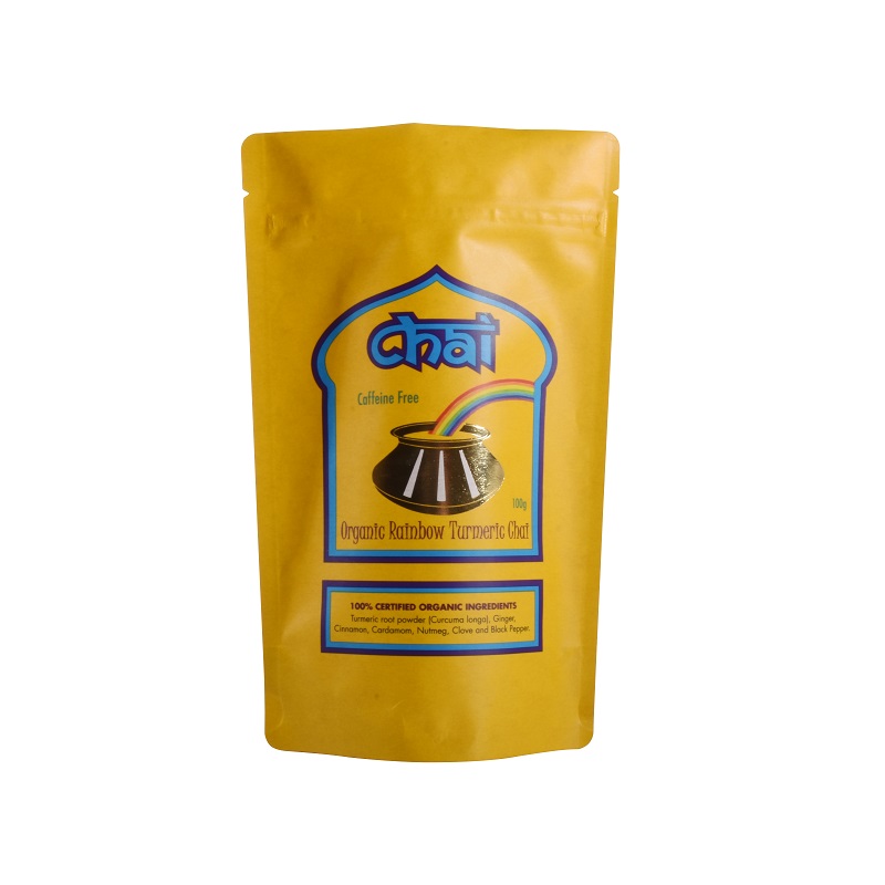 custom Custom Design Food Grade Yellow 100g Ziplock Stand up Coffee Bags online