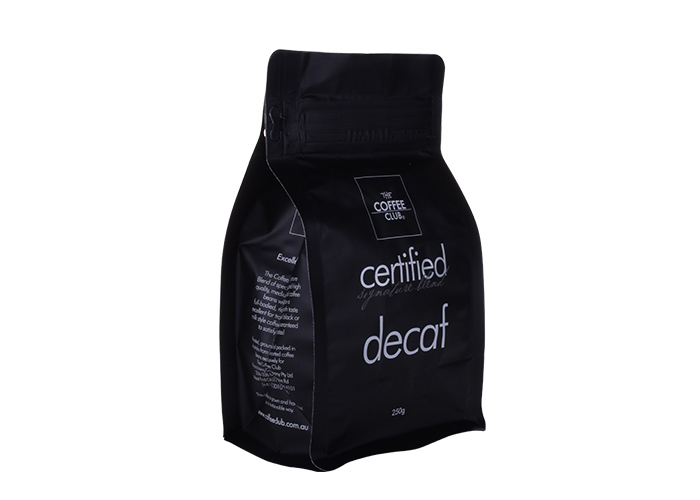 custom Printed Black Stand up Compostable Coffee Pouches with Valve online