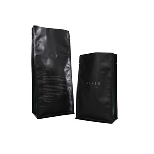 Shaped Stand-Up Windowed Custom Printed  Aluminum Coffee Bags With Foil Barrier