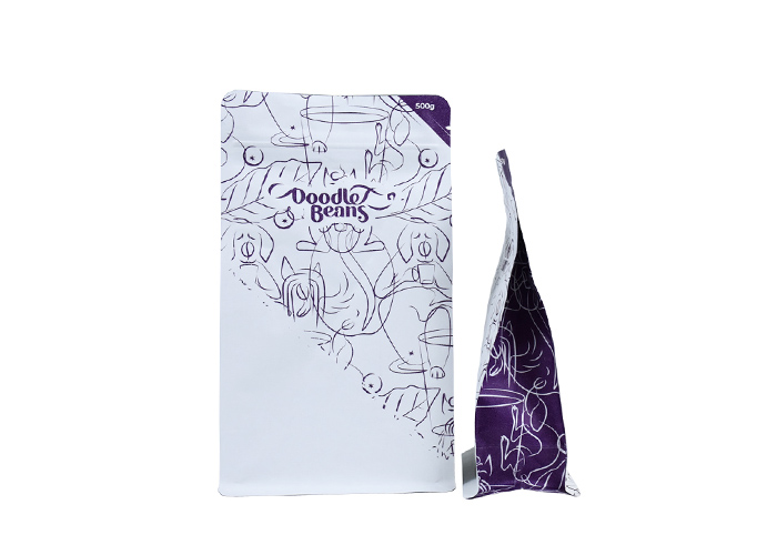 custom Laminated Customized Flat Bottom Foil Reclosable Coffee Packaging Pouches online