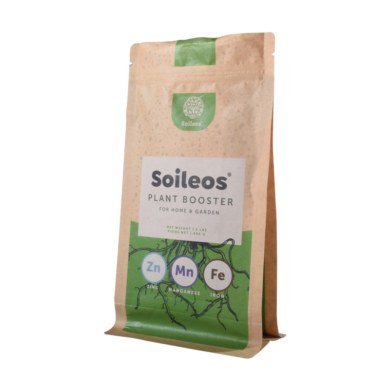 Low Carbon Footprint 500g Kraft Paper Recyclable Coffee Pouches with Valve