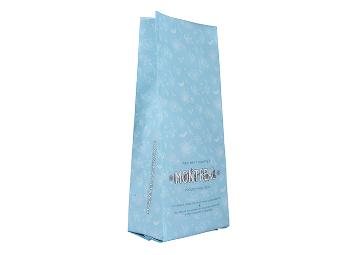 custom Food Grade Laminated Gusseted Bottom Coffee Pouches Bags with One-way Valve online