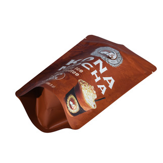 Ziplock Metallic Custom Printed Mylar Coffee Bags With Various Finishes