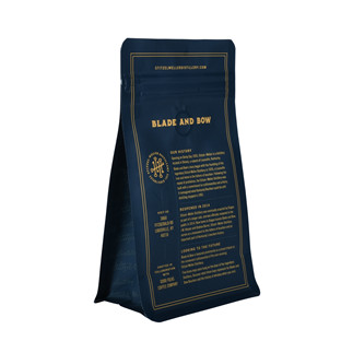 Flat Three-Side Seal Mylar Coffee Bags With Ziplock