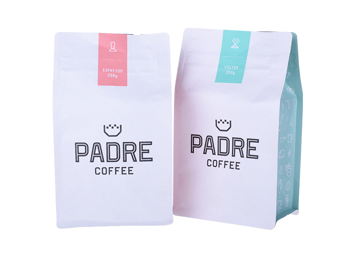 Eco Friendly Customized Flat Bottom Sachet Sustainable Biodegradable Coffee Packaging