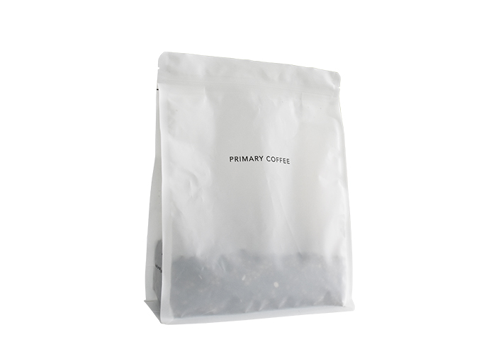 custom Custom Design Food Grade Resealable Recyclable White Eco Coffee Bags with Valve online