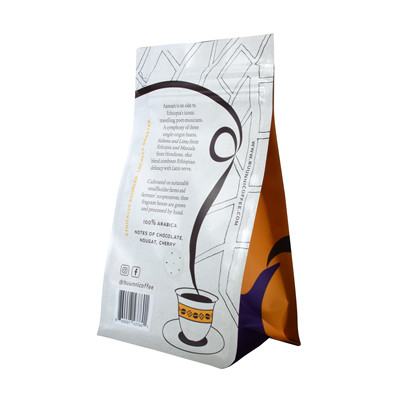 Specialty Anti-Static Coating Quad Seal Custom Coffee Bags For Coffee Shops