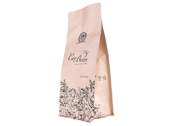 custom Gravure Printing Cheap Recyclable Kraft Paper Brown Coffee Bags Wholesale online