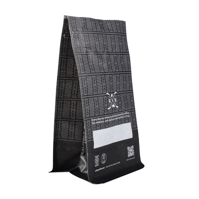 Sugarcane Compostable Bioplastic Coffee Pouches With Sandblasted Texture