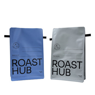 Food-Grade Textured Bottom-Load Mylar Coffee Bags With Tin-Ties