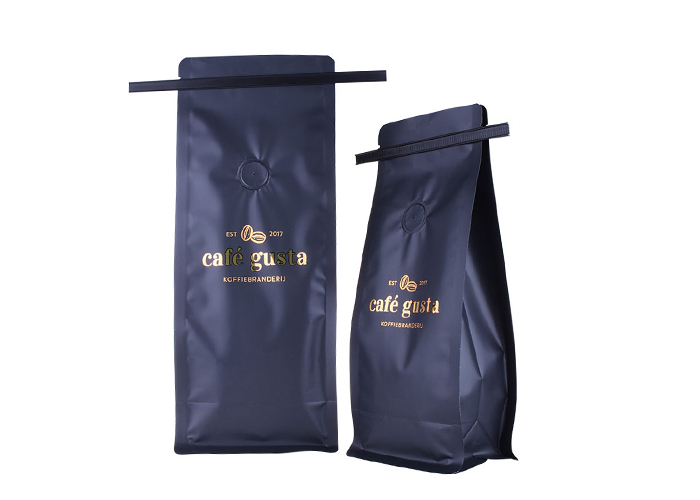 Customizable Flat Bottom Tin Tie Recyclable Foil Mylar Coffee Bags