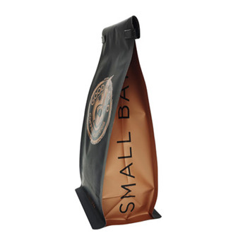 Matte Black Stand-Up Side Gusset Coffee Bags With Valve