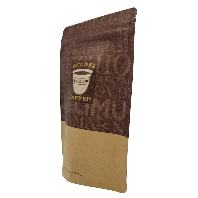 custom Custom Design Cheap Recyclable Kraft Paper Bag Coffee with Valve online