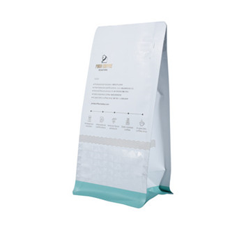 Textured Biodegradable Gusseted Bottom Coffee Bags With Tear Notch