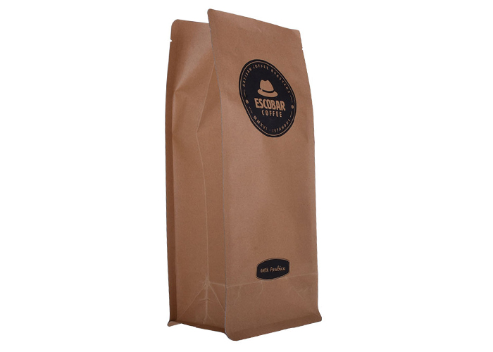 custom Custom Printed Recyclable Paper Box Bottom Laminate Plastic Coffee Bean Pouch Bag online