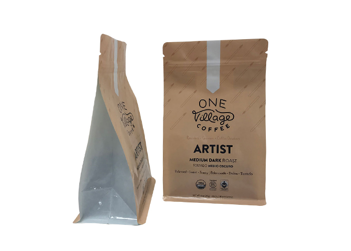 custom Wholesale Gravure Printing Eco 16oz Stand Up Flat Bottom Coffee Pouch online