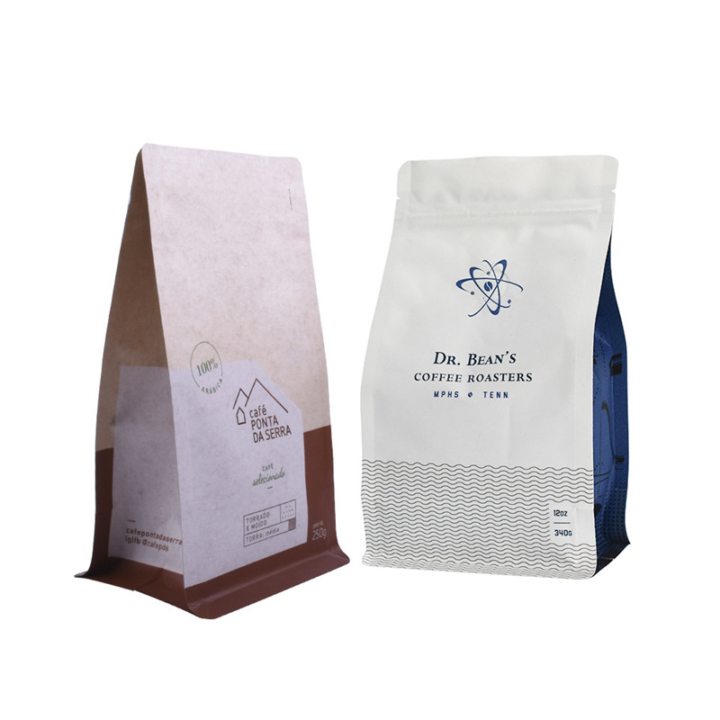 Factory Sale Custom Round Bottom 8oz Blue Plastic Coffee Bag Wholesale