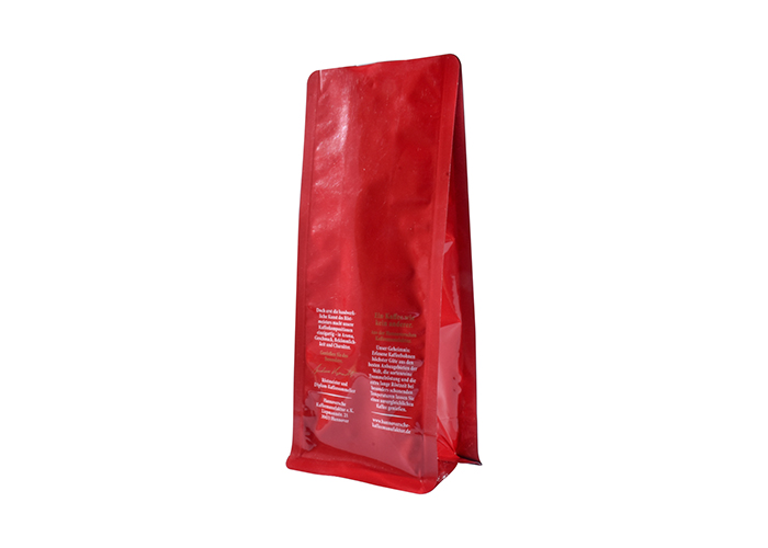 Customized Flat Bottom Recyclable Foil Heat Seal Coffee Bags with Valve