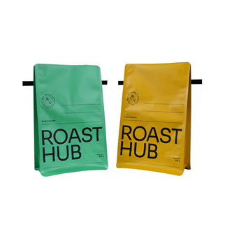 Tear-Off Quad-Seal Flat Bottom Coffee Bags With Valve